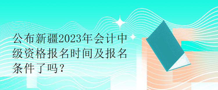 公布新疆2023年会计中级资格报名时间及报名条件了吗？