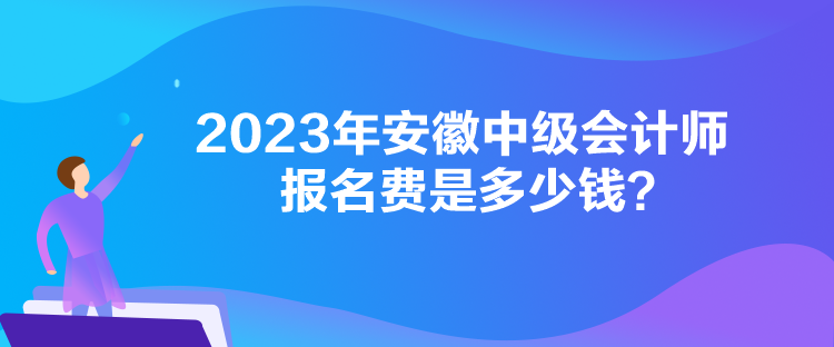 2023年安徽中级会计师报名费是多少钱？