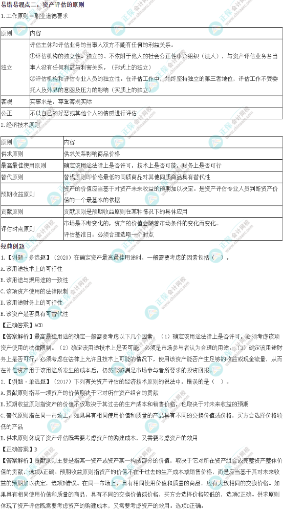 2023年《资产评估基础》易错易混知识点：资产评估的原则