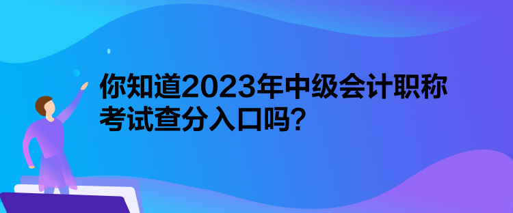 你知道2023年中级会计职称考试查分入口吗？