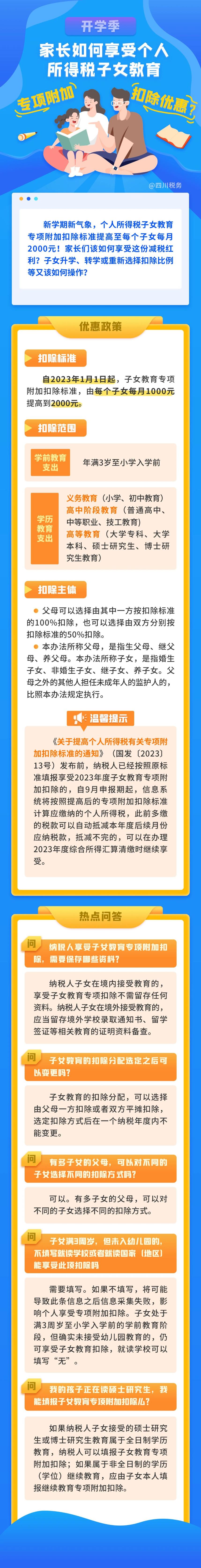 开学季，家长如何享受个税子女教育专项附加扣除优惠？