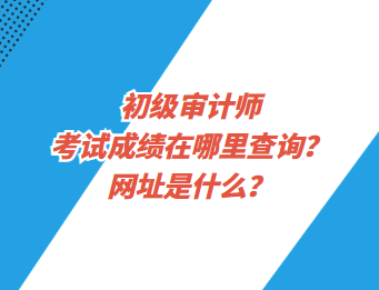 初级审计师考试成绩在哪里查询？网址是什么？