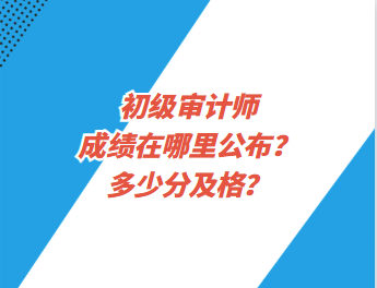 初级审计师成绩在哪里公布？多少分及格？