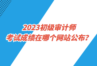 2023初级审计师考试成绩在哪个网站公布？