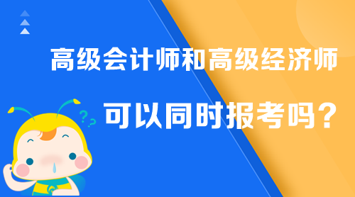 高级会计师和高级经济师可以同时报考吗？