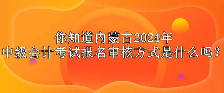 内蒙古报名审核方式