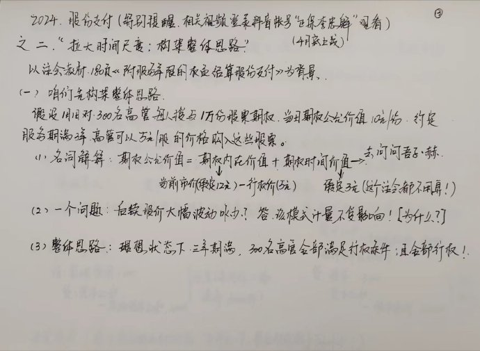 【李忠魁手写讲义】“股份支付”第二讲：拉大时间的尺度构架整体的思路