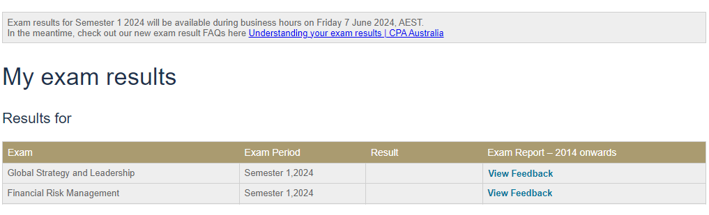 澳洲注册会计师课程2024年第一学期考试成绩公布！1