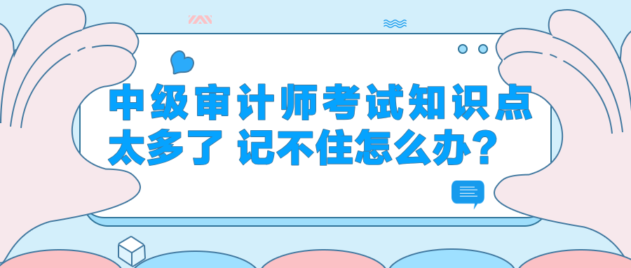 中级审计师考试知识点太多了 记不住怎么办？