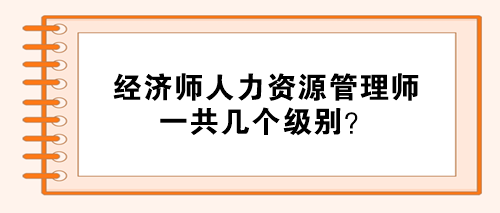 经济师人力资源管理师一共几个级别？