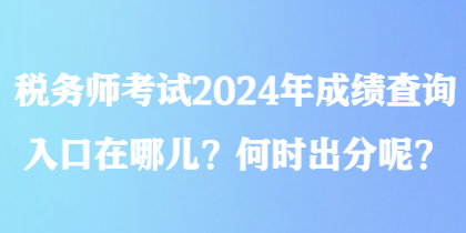 税务师考试2024年成绩查询入口在哪儿？何时出分呢？