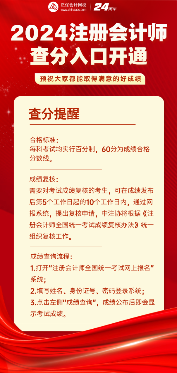 注会查分入口开通带流程