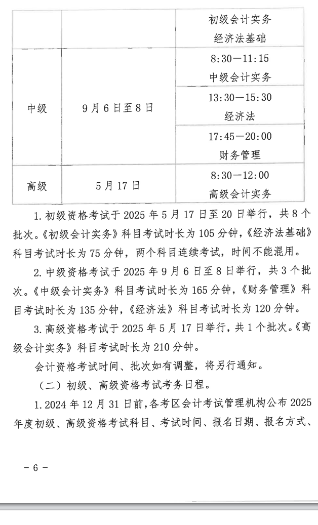 福建2025年初级会计职称报名简章公布！